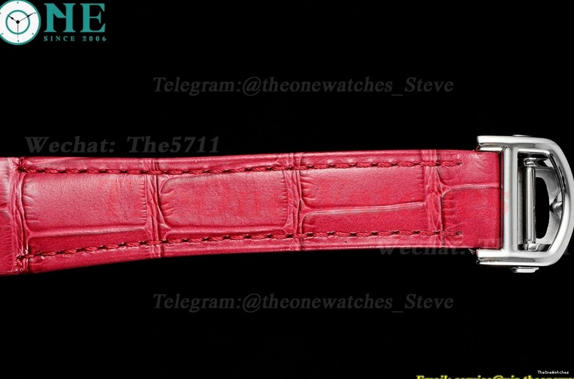 AF Pasha LE Dial White RG 30mm De Red Cartier SS Ladies Quartz 1227